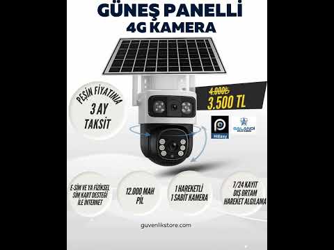 2 Kameralı Solar Kamera - Balandi PRO-8200GIP 4MP AOV E-Sim 4G Solar Smart Kamera