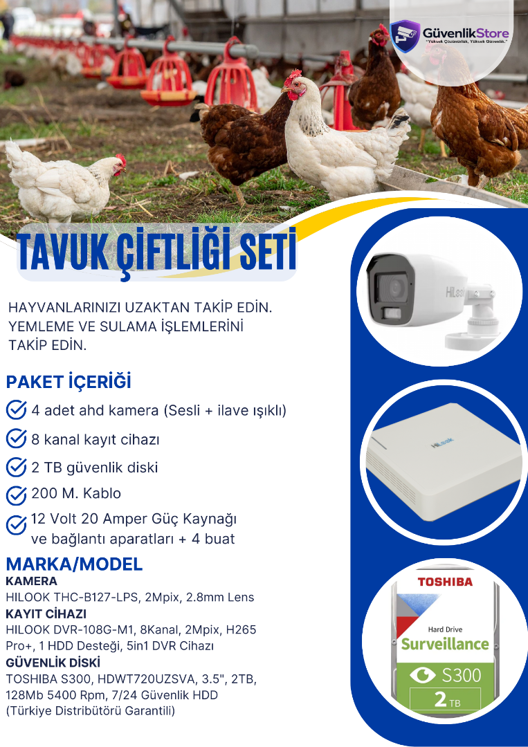 Besihane Kamera Seti + 4 kamera 